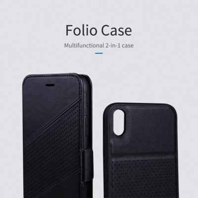 NILLKIN Folio magnetic leather flip case series for Apple iPhone XS Max (iPhone 6.5)