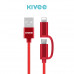  
Kivee cable color: Red
Output type Kivee: MicroUSB + Lightning
Line length Kivee: 1.2m