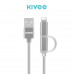  
Kivee cable color: Silver
Output type Kivee: MicroUSB + Lightning
Line length Kivee: 1.2m