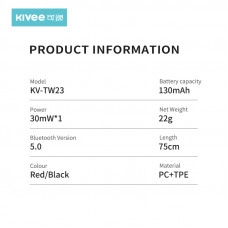 Kivee KV-TW23 Bluetooth wireless earphones